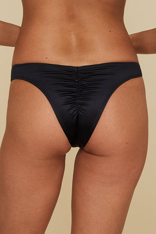 Back pose #1 of Black Depth in Baffin Bay Bikini Bottom