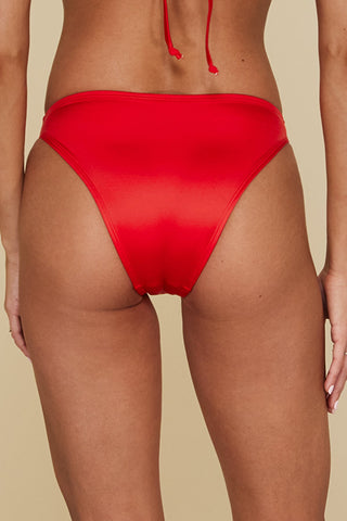 Back pose #1 of Setting Sun Red in Low-Tide Hipster Bikini Bottom