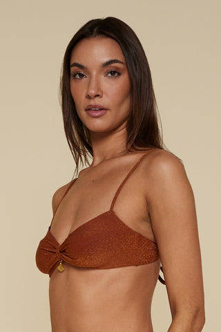 B Swim Sand Dune Lurex Bayside Bandeau Top