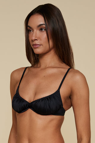 Quarter pose #1 of Black Depth in Meridian Underwire Top
