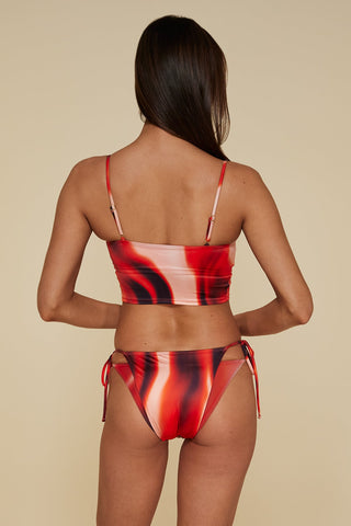 Back pose #1 of Trade Winds in Harbor Crop Top paired with Poseidon Bikini Bottom