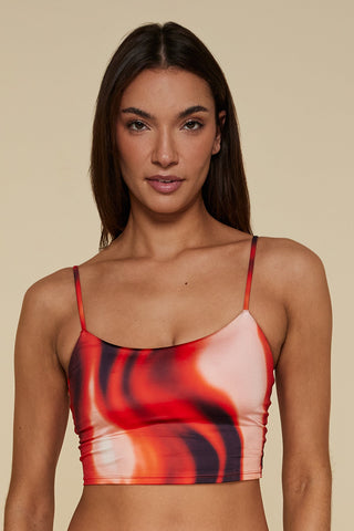 Front pose #1 of Trade Winds in Harbor Crop Top