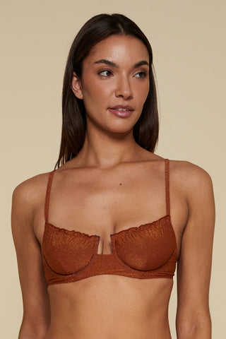 B Swim Sand Dune Lurex Lyra Top
