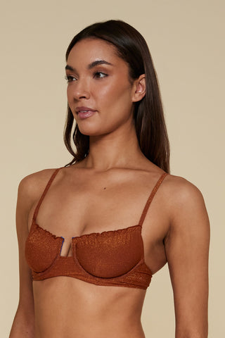 B Swim Sand Dune Lurex Lyra Top
