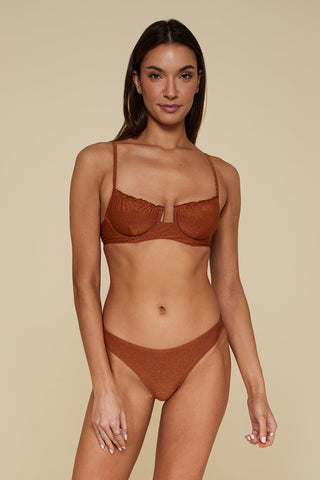 B Swim Sand Dune Lurex Low-Tide Hipster Bottom